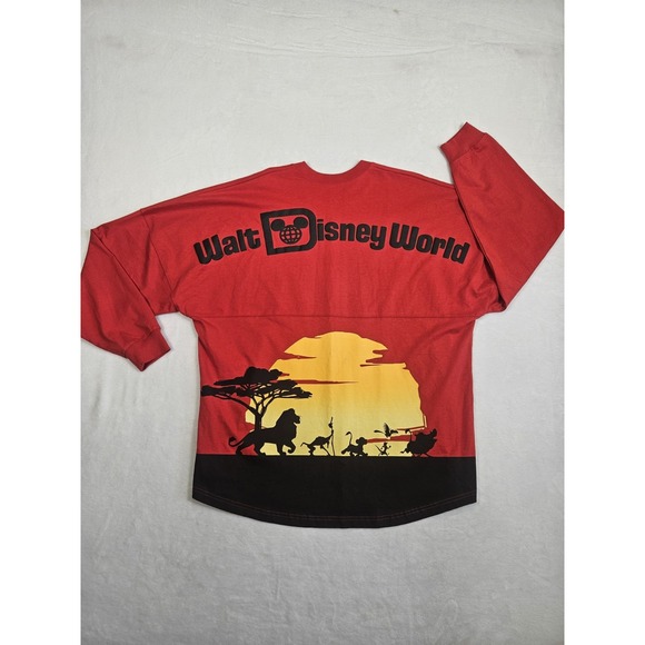 The Lion King Spirit Jersey Walt Disney World Adult XL Red Yellow EUC - Picture 1 of 8